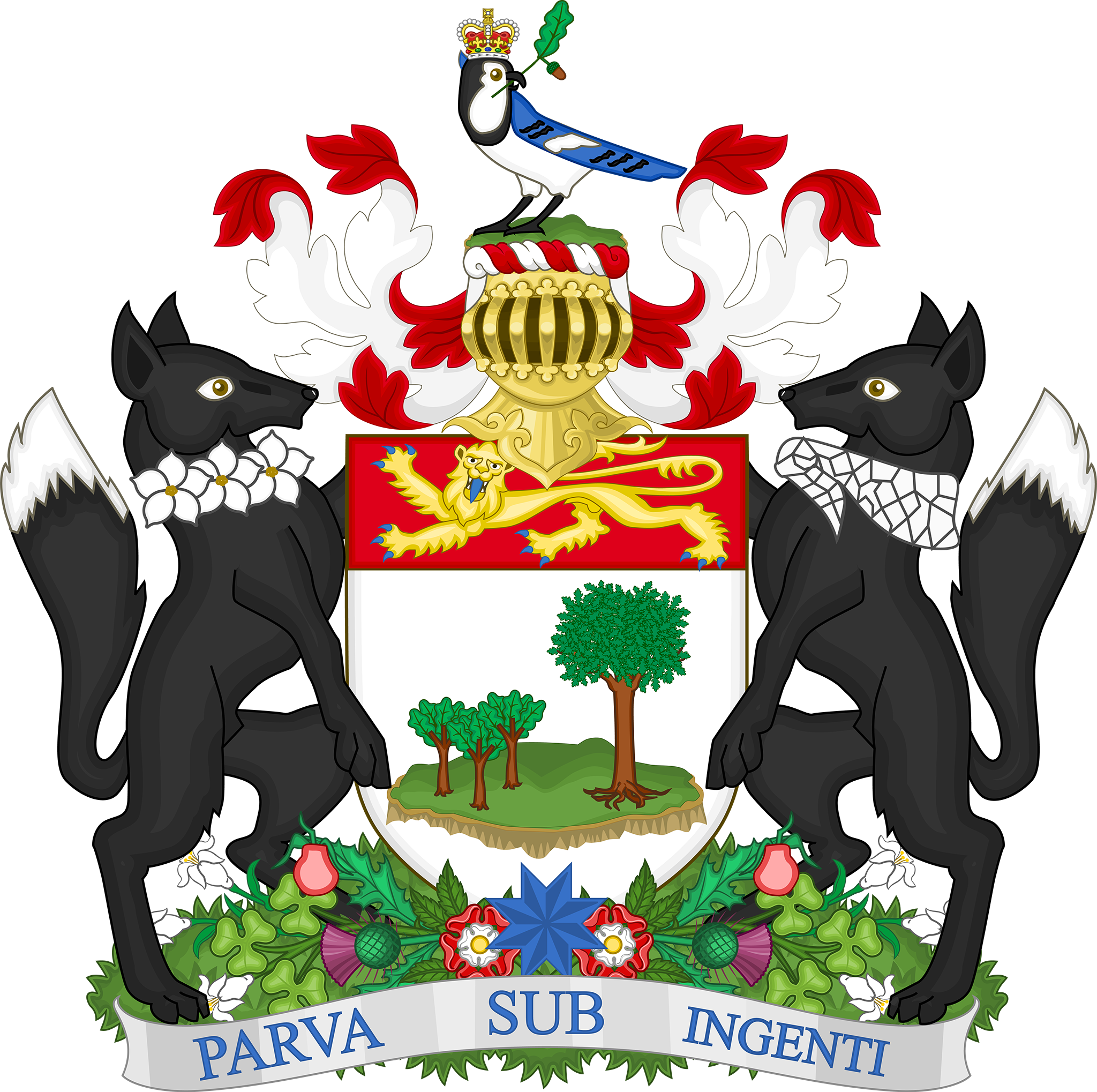 The coat of arms of Prince Edward Island, Canada
