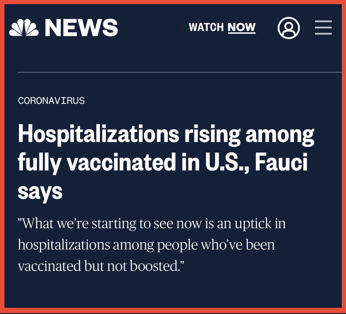 More fully vaccinated people are being hospitalized with COVID-19 as vaccine immunity has waned, Dr. Anthony Fauci