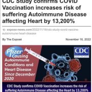 CDC Study confirms COVID Vaccination increases risk of suffering Autoimmune Disease affecting Heart by 13,200%