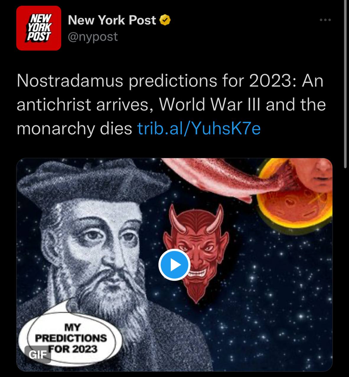 Nostradamus predictions for 2023