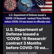 U.S. Department of Defense issued a Covid-19 Research contract 3 months before Covid-19 was known