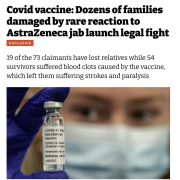 Legal action is now being taken against AstraZeneca for Vaccine Injury