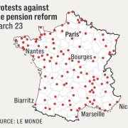 FRANCE – It is estimated that 9 million people took to the streets