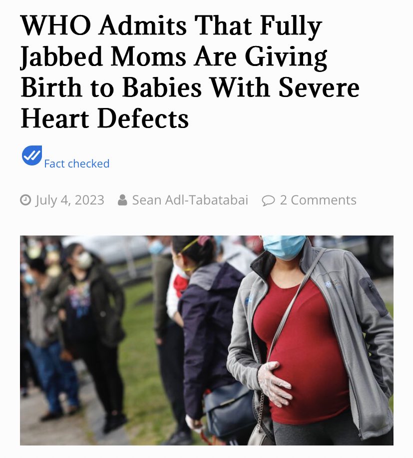 The World Health Organization has finally admitted that THOUSANDS of fully jabbed mothers are giving birth to babies with ‘severe heart defects’.