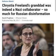 Justin Trudeau & Chrystia Freeland met with Ukrainian Neo-Nazi Party Cofounder in March of 2022