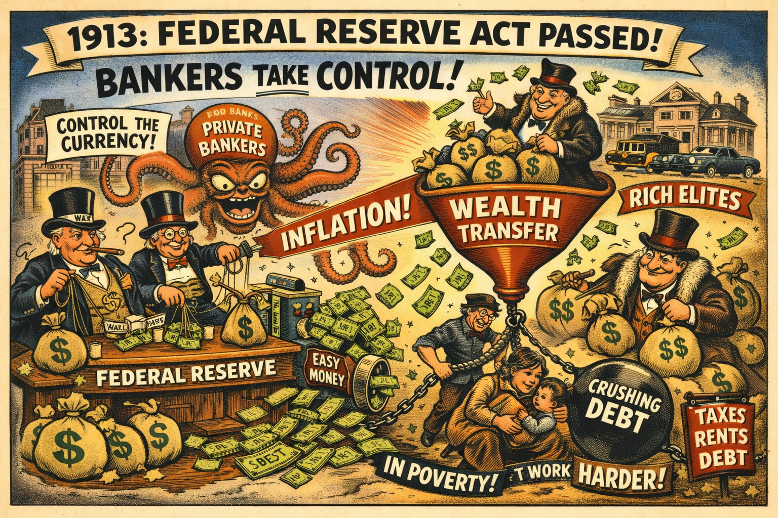 Theoretical Timeline of Deep State Global Deception & Crimes Against Humanity by Wealthy Globalists