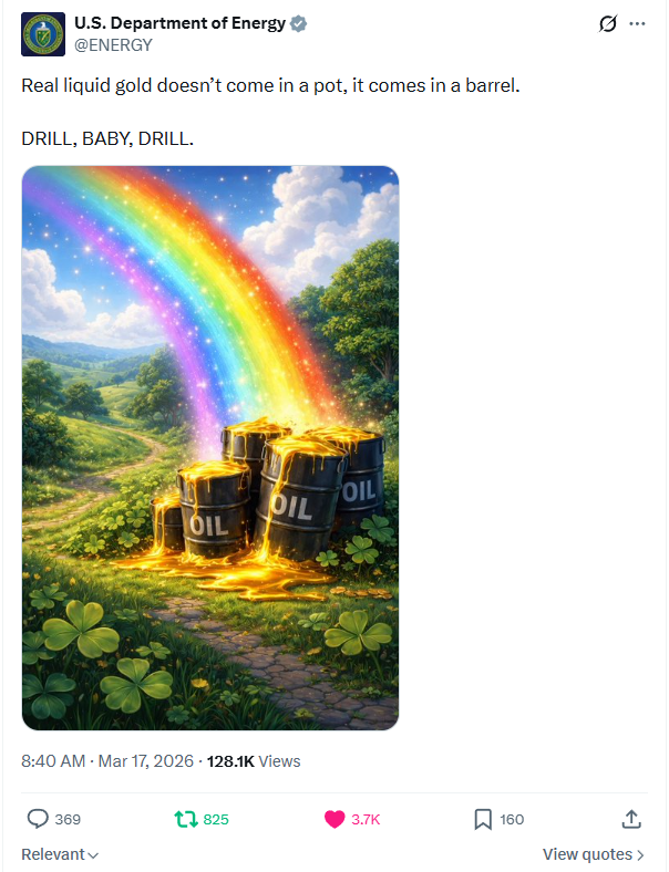 Happy St. Patrick’s Day from the U.S. Department of Energy: Why “Liquid Gold” Comes in Barrels, Not Pots