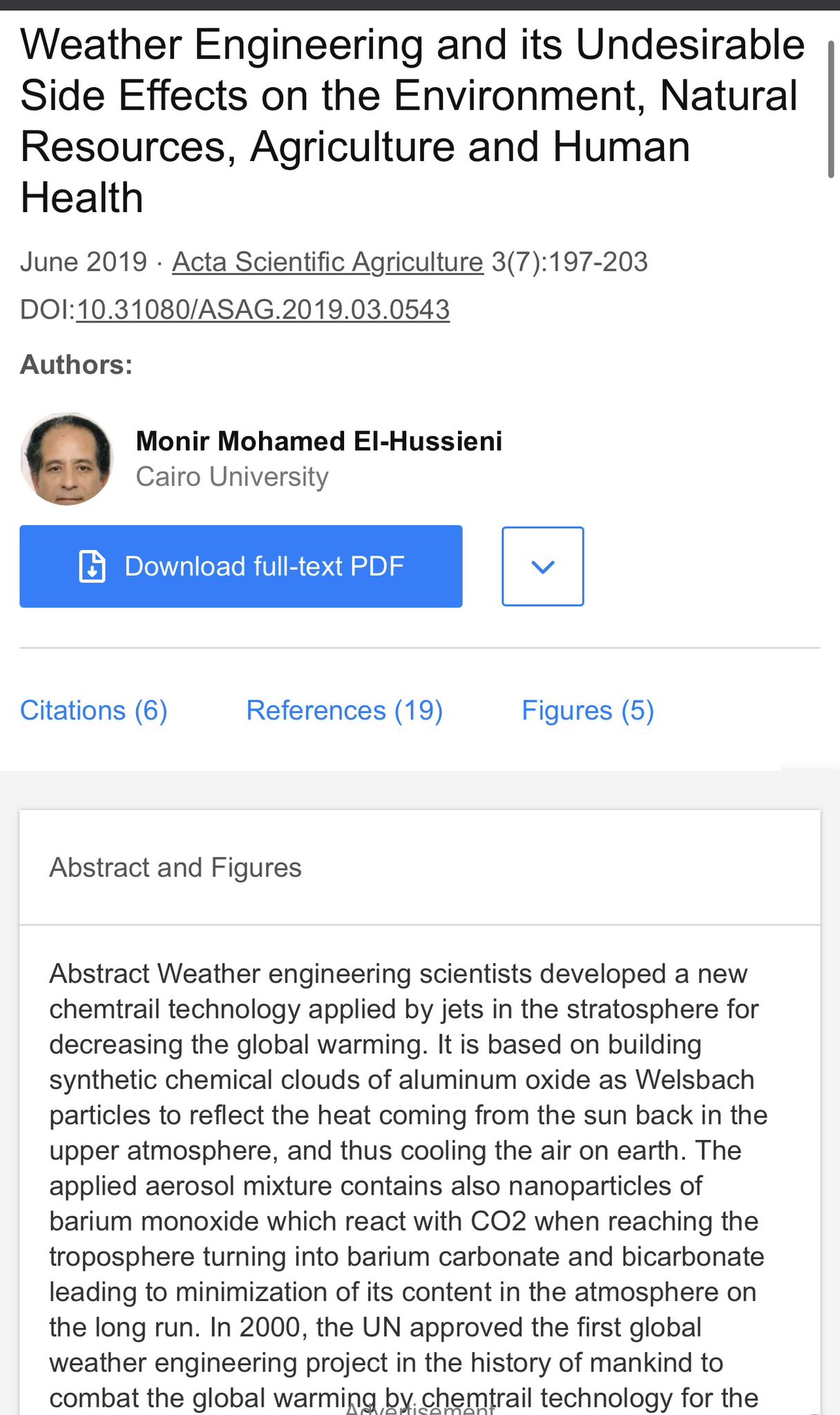 Weather Engineering Chemtrail Conspiracy Theory in Canada