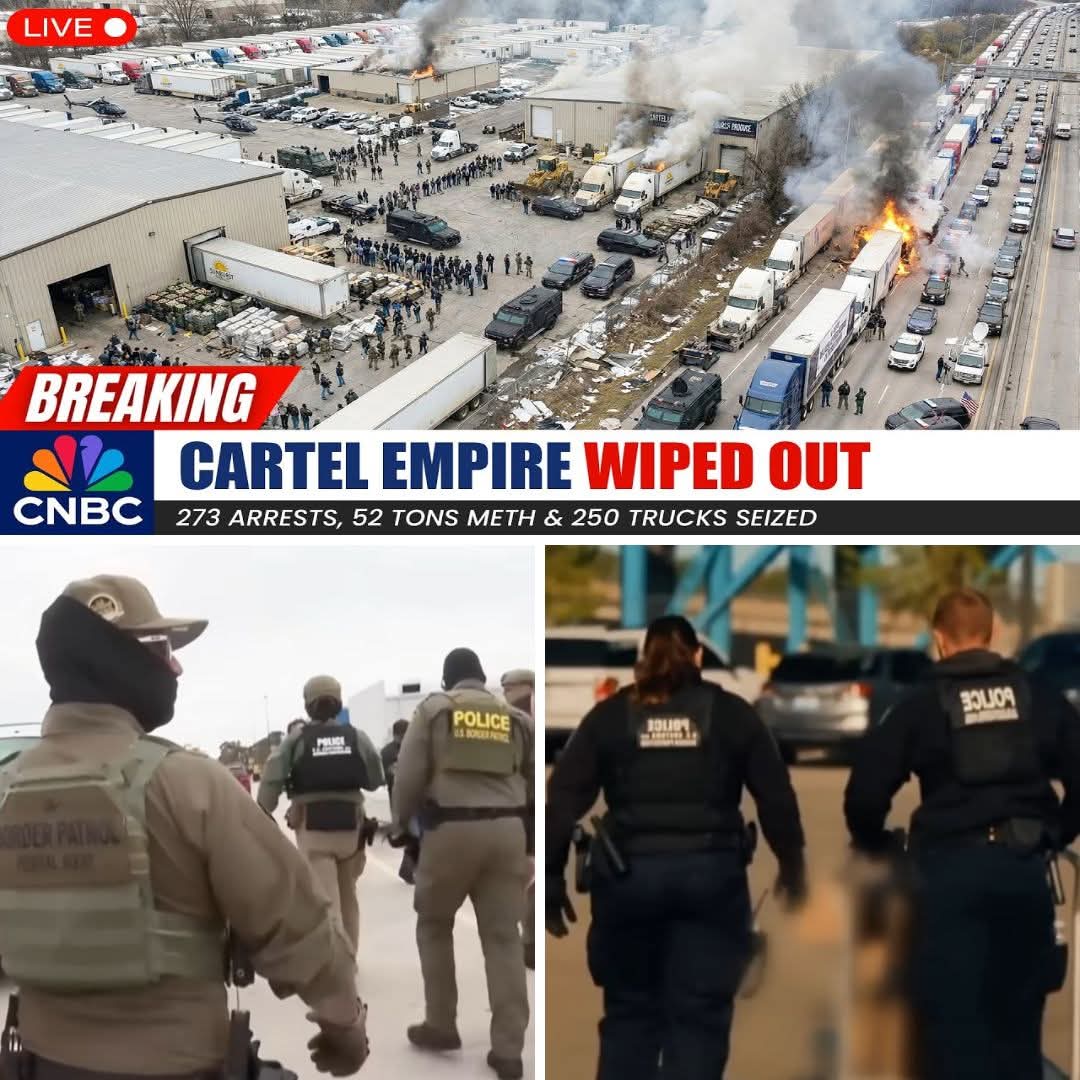 $2 Billion Sinaloa Cartel Trucking Empire Crushed: 273 Arrests, 52 Tons of Meth & 250 Trucks Seized in Nationwide Dawn Raid