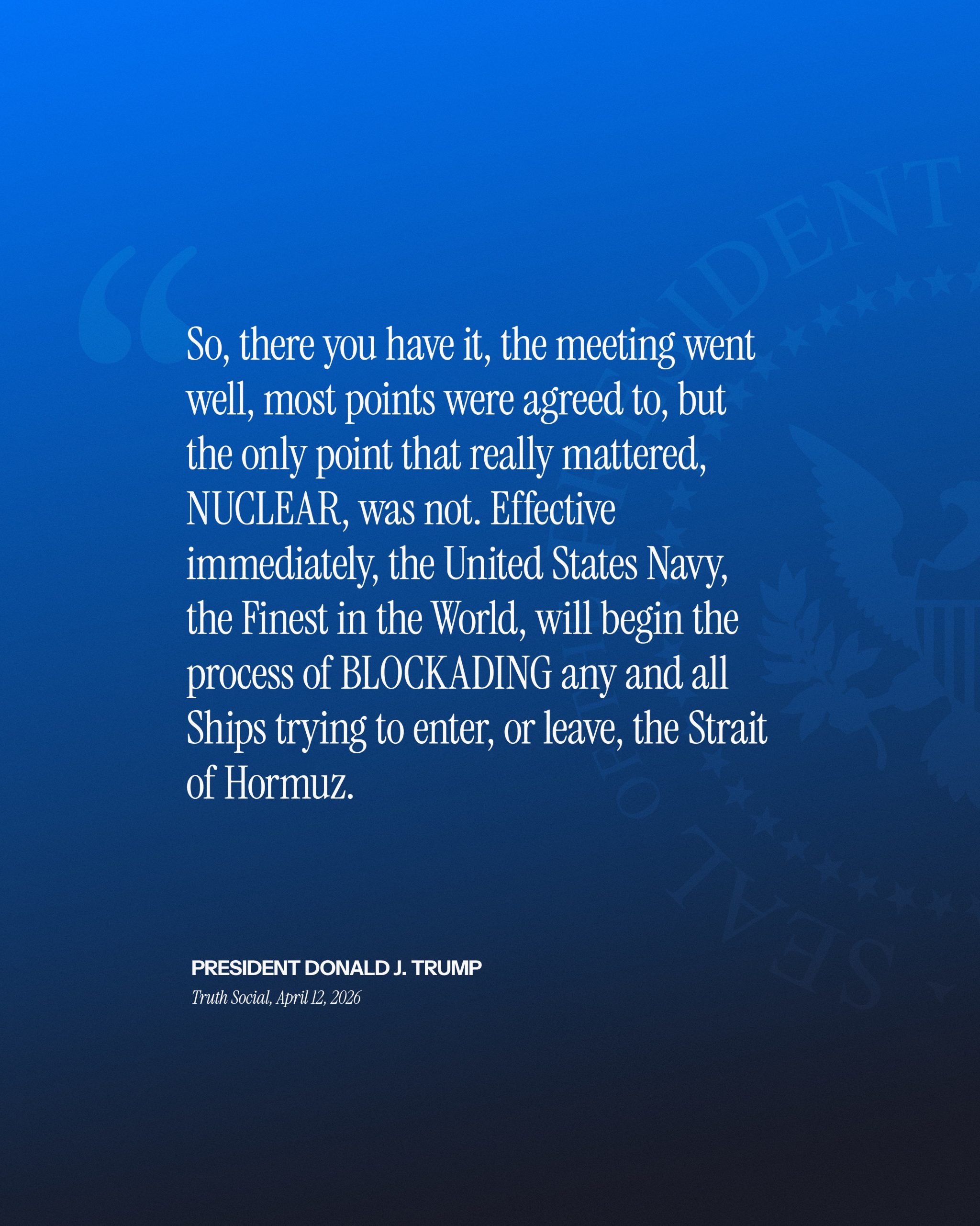 US Navy Blockades the Strait of Hormuz: Trump’s Aggressive Response to Iran’s Broken Promises