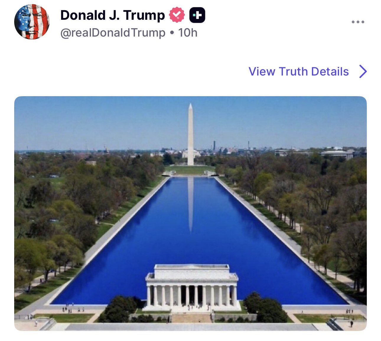 Trump’s Swift Action: Lincoln Memorial Reflecting Pool Shines Again in American Flag Blue