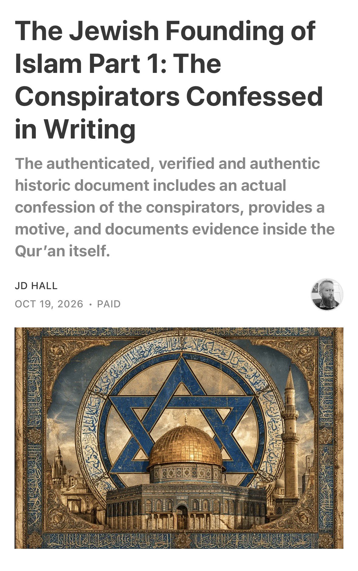 Islamic history is Jewish history