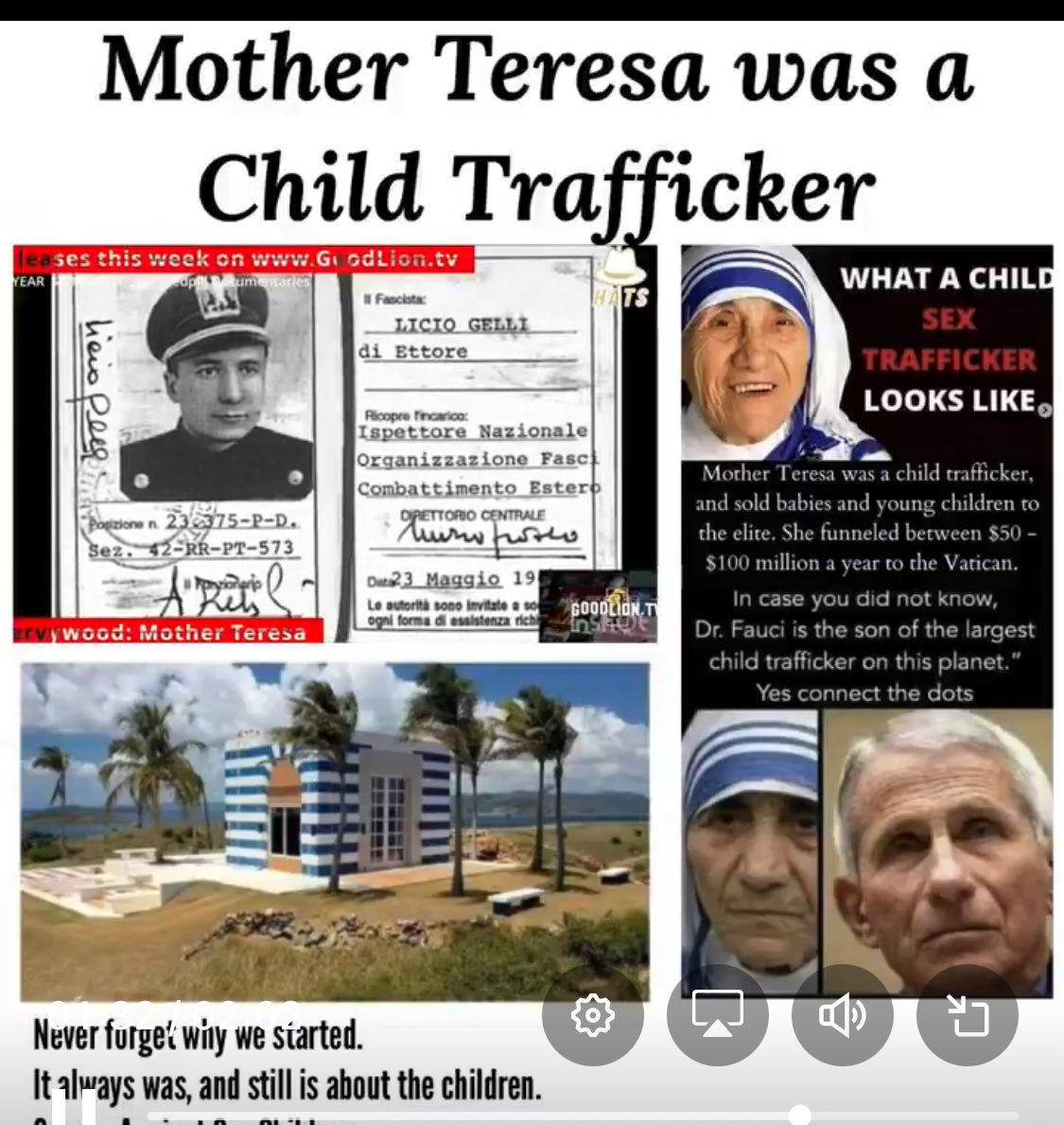 Mother Teresa Child Trafficker and Vatican Saint